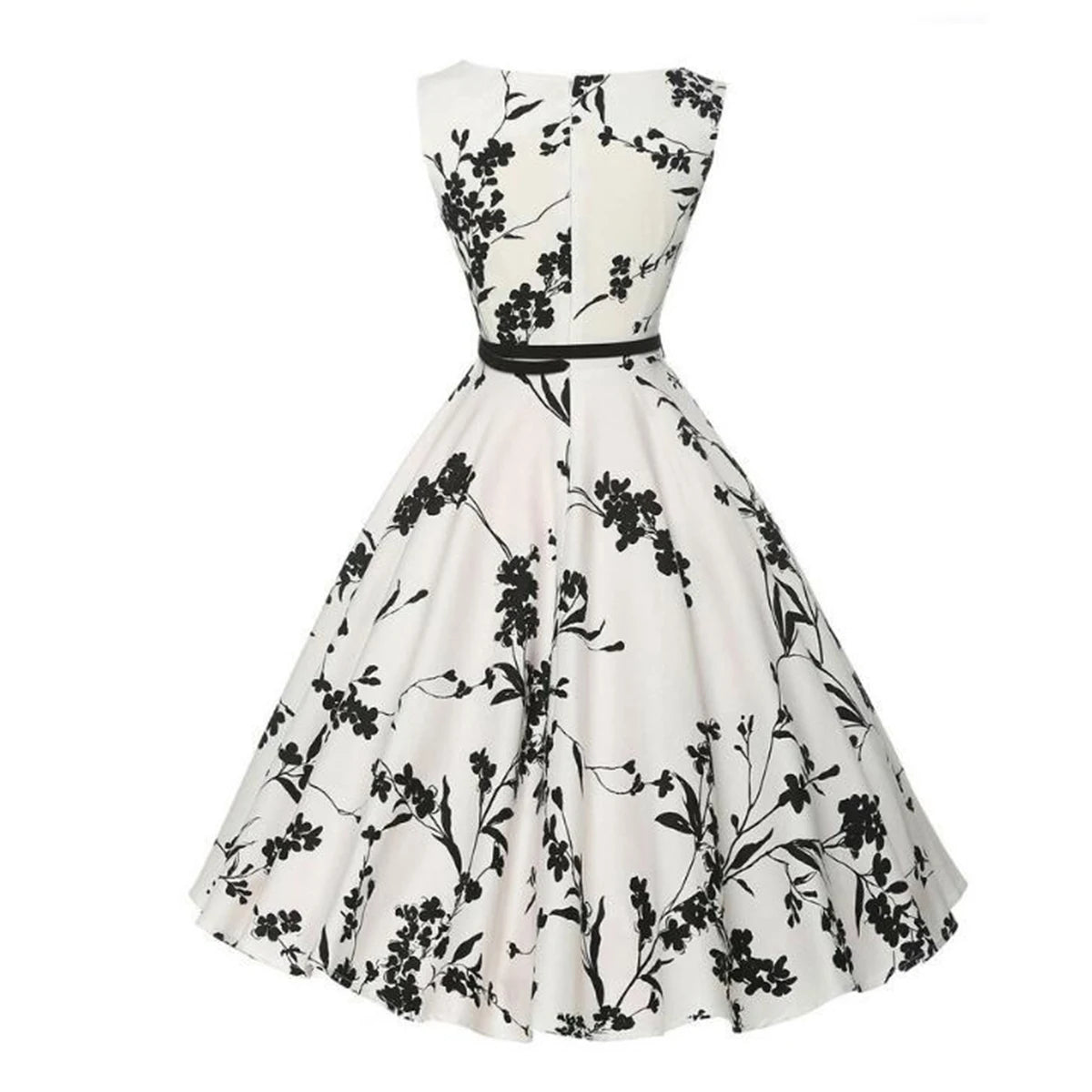 Women Dress Vintage Robe Audrey Hepburn Rockabilly Retro Sleeveless Dress