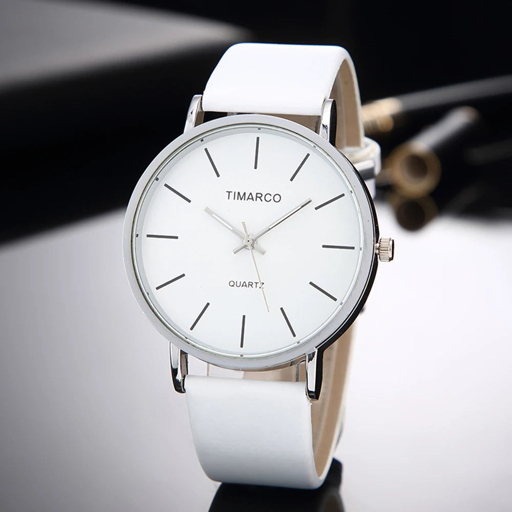 Women's Watches  Fashion Metal Round Dial Analog Quartz Watch for Men Women