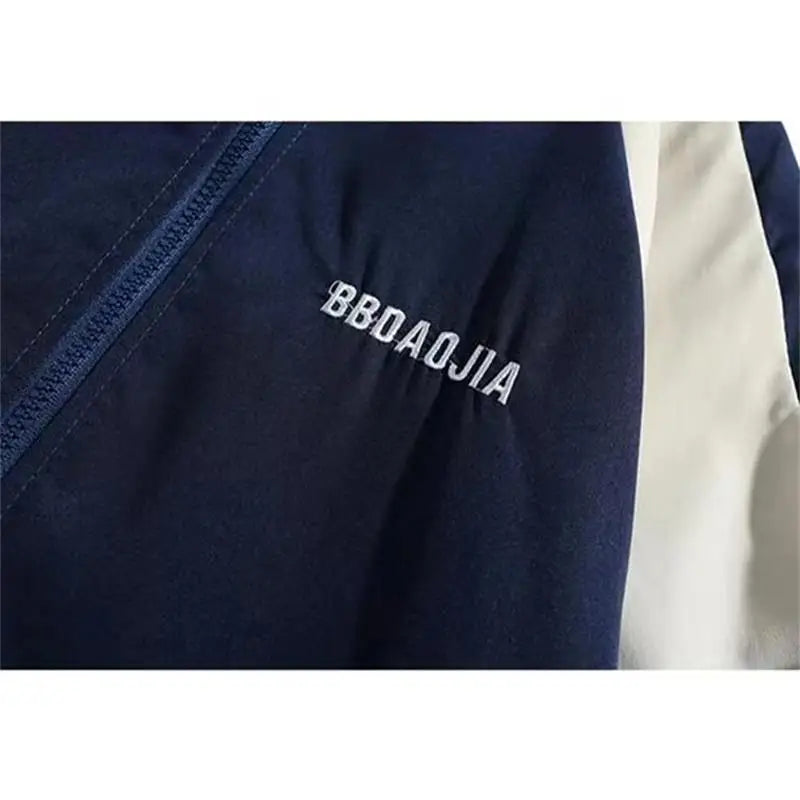 Varsity Jacket High Street Patchwork  Windbreaker Coats Women
