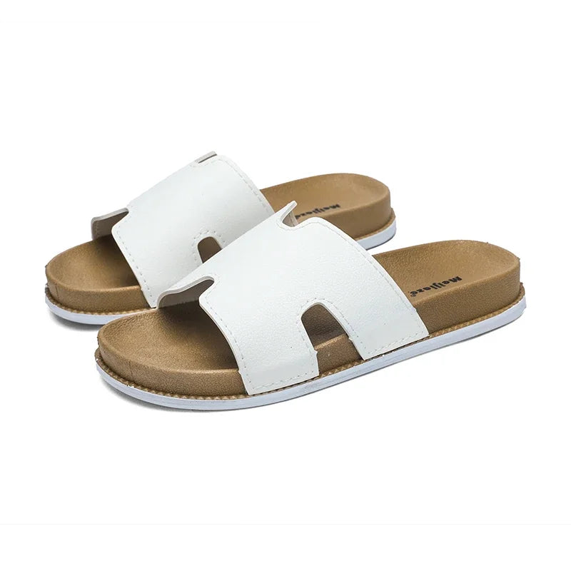 Black Slippers Man Comfortable Soft Platform Slippers