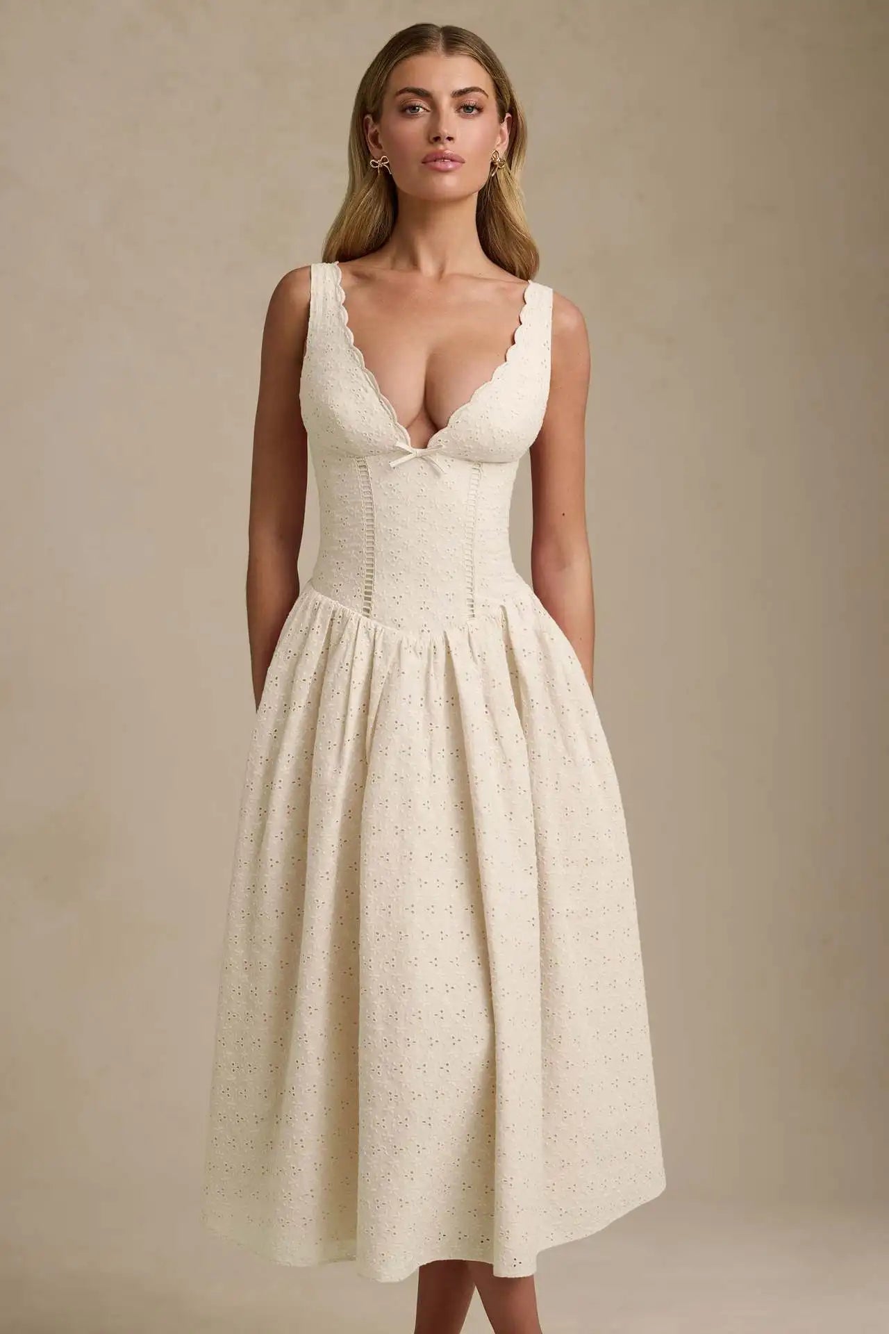 Slim Suspender  Elegant Retro Evening Dress