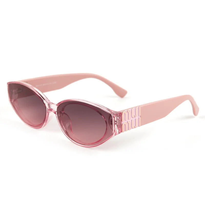 Glamour Fashion Women Sunglasses Luxury Oval Designer Men Glasses