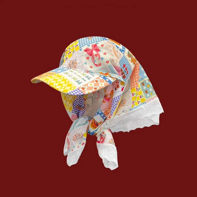 Women's Hats Spring Seaside Vacations  Outdoor Headscarves With Straps