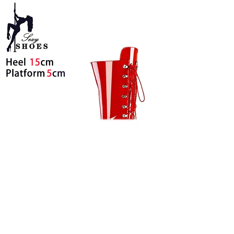 Shoes on Heels Over-the-knee Modern Boots Women Black Thin High Heels Round