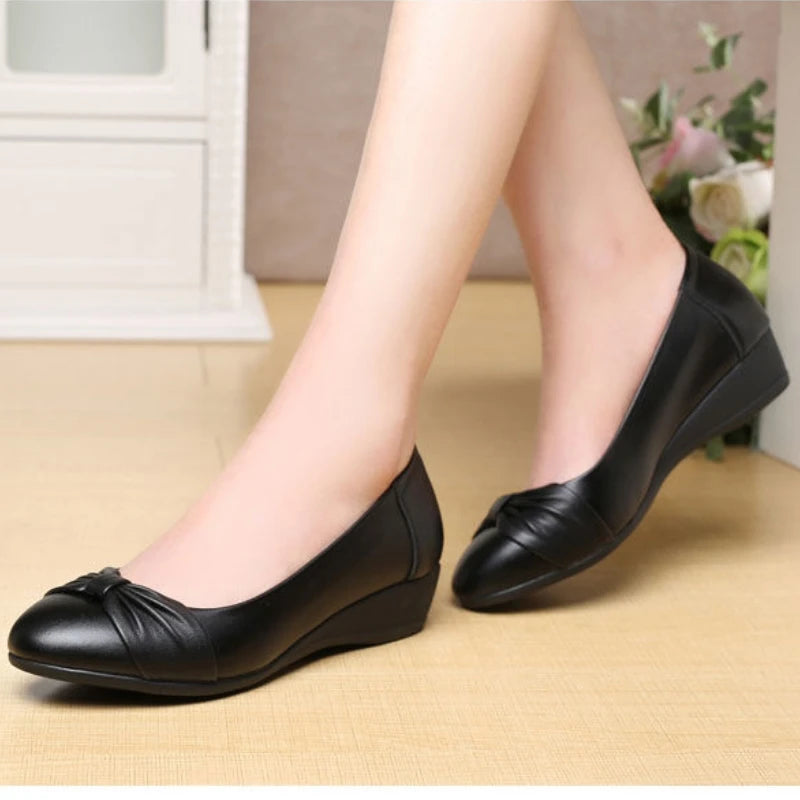 Women Flats Shoes Casual Light Comfortable Patent Leather  Outdoor Loafers