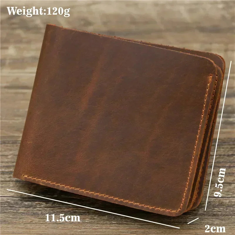 Leather Men's Wallets with Coin Pocket