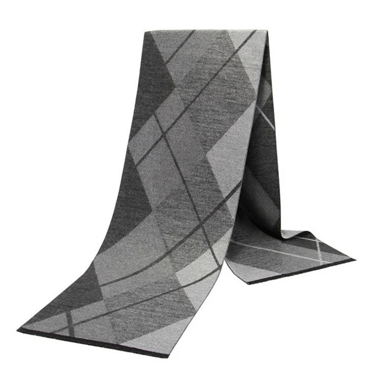Cashmere Shawl Luxury Brand Scarf Soft Keep Warm Outdoor Grey Knit Neckerchief
