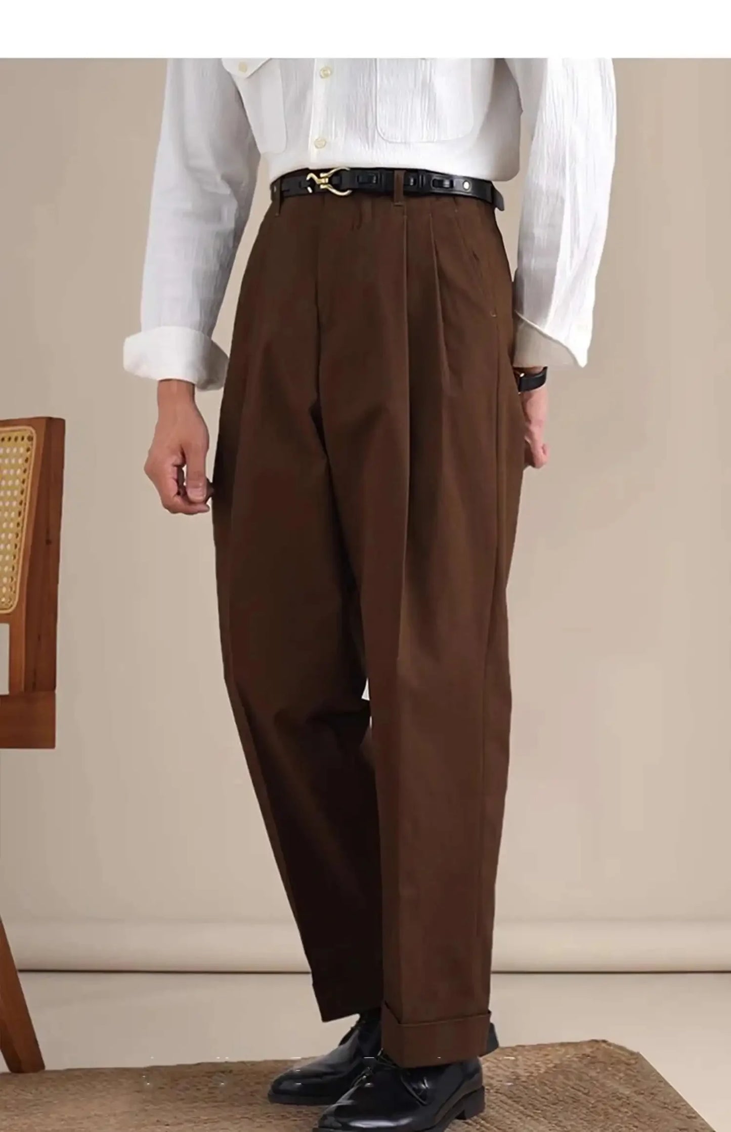Men Dress Pants  CottonBlack White Trousers
