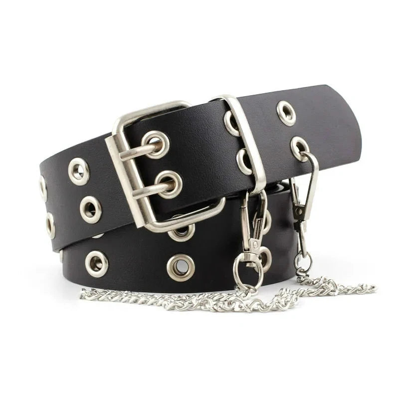 Women's Belt  Large size Double Hole Men Belt