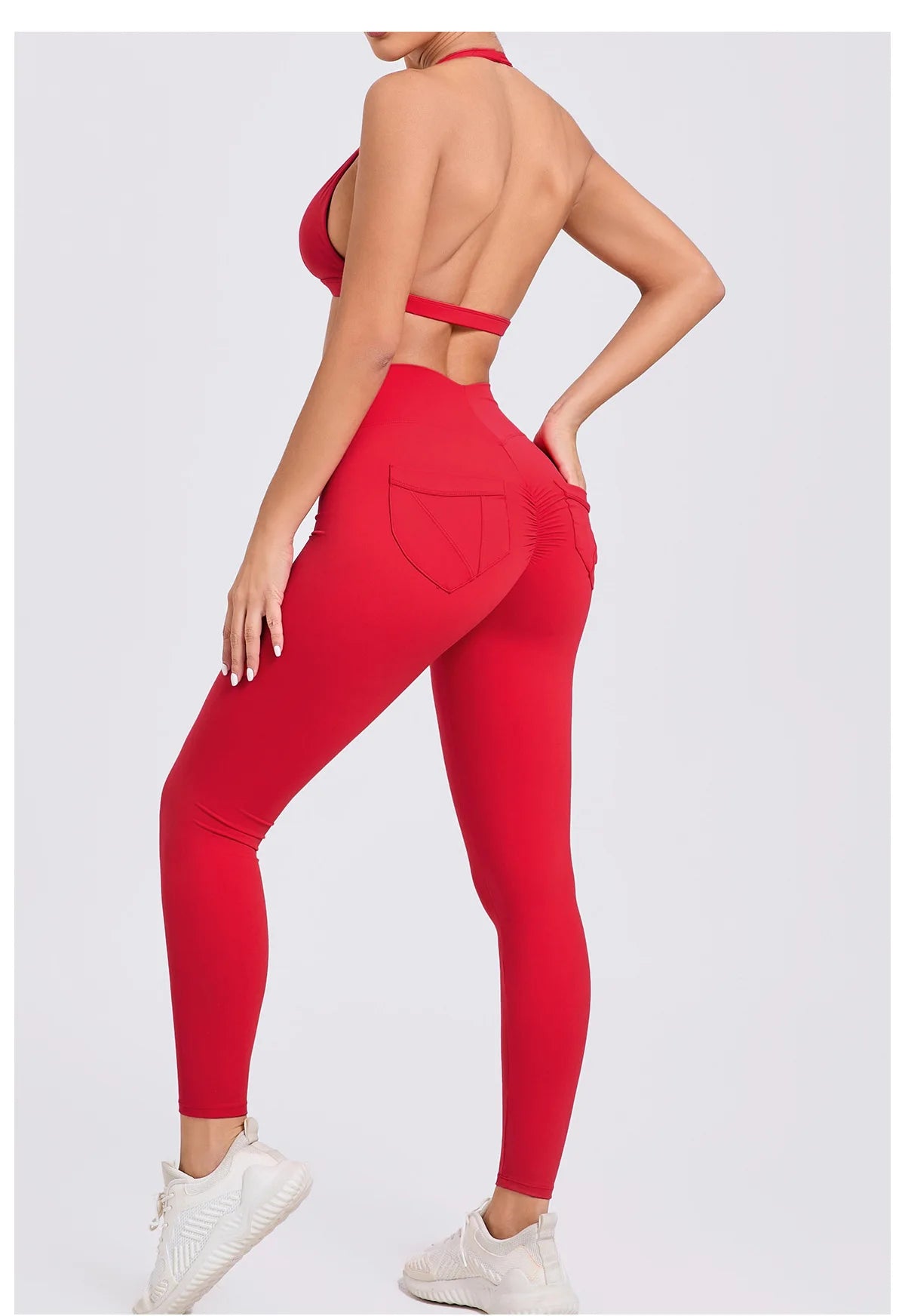 Workout Set for Women Yoga Outfit Seamless Sports Bra High Waist Gym Leggings