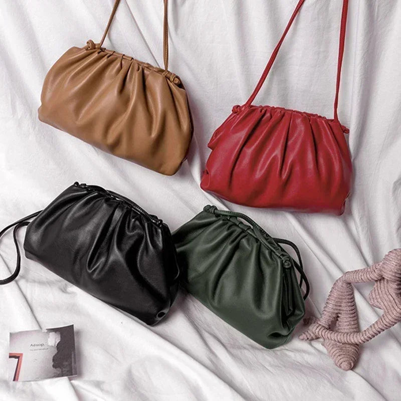 Cloud Soft Leather Madame Bag Single Shoulder Slant Dumpling Bag