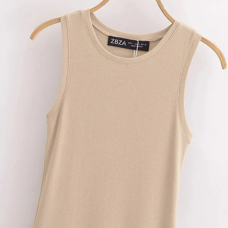 Sleeveless Casual Vintage Party Khaki Dresses Vestidos