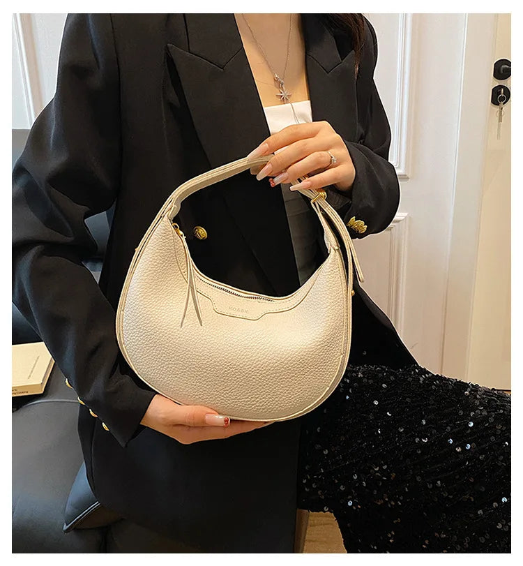 Women Underarm Bag Half Moon Saddle Shoulder Bags