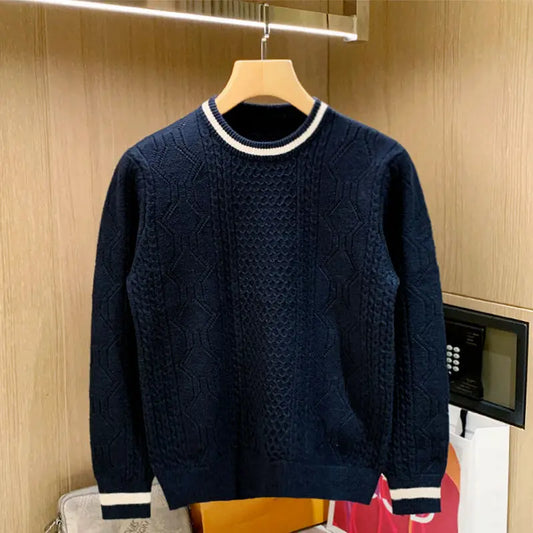 Twist Knitted Sweater  for Men  Casual  Versatile  Men Sweater