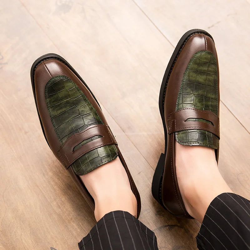 Men Casual Shoes Leather Loafers Office Dress Shoes for Men