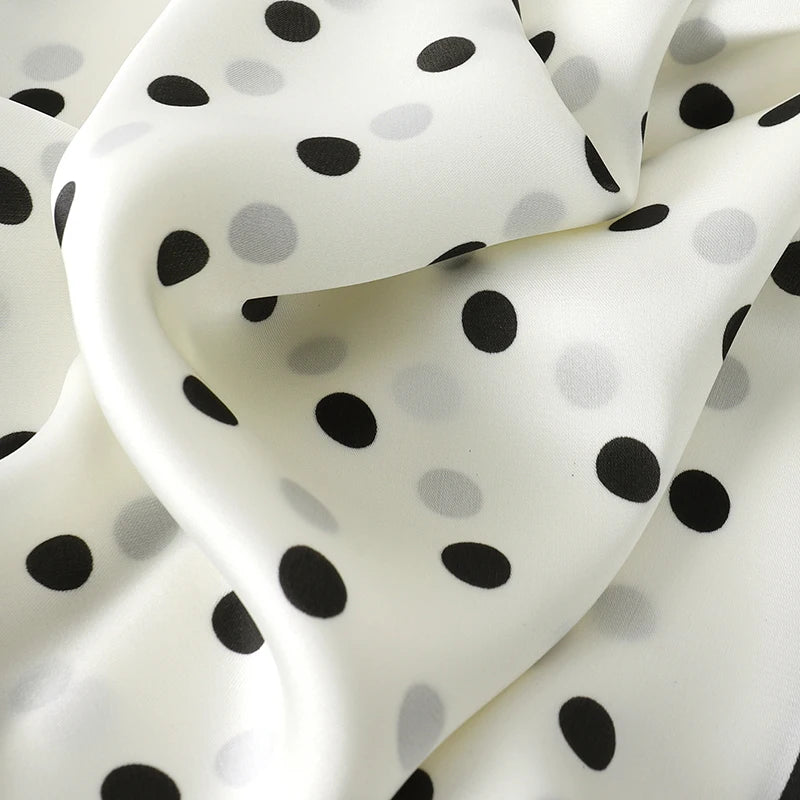 Lady Hair Dot Scarf Female Silk Square Scarves