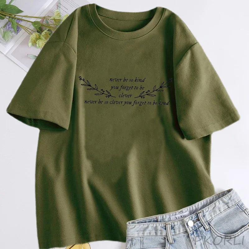 Women's  T Shirt  Cotton Short Sleeve  Streetwear