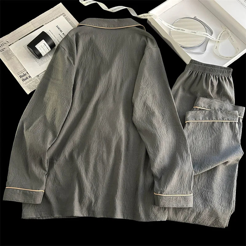 Men's Pajama Sets Casual Autumn Winter Sleepwear
