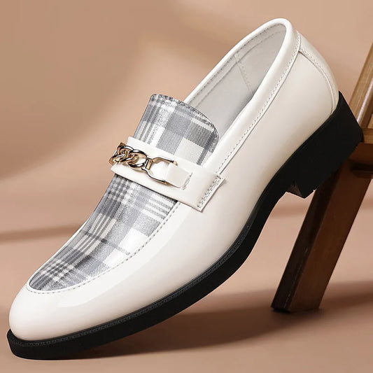 Men's Dress Shoes Pointed  Leather Shoes Slip on Casual Shoes