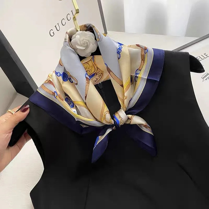 Women Silk Scarf Neckerchief