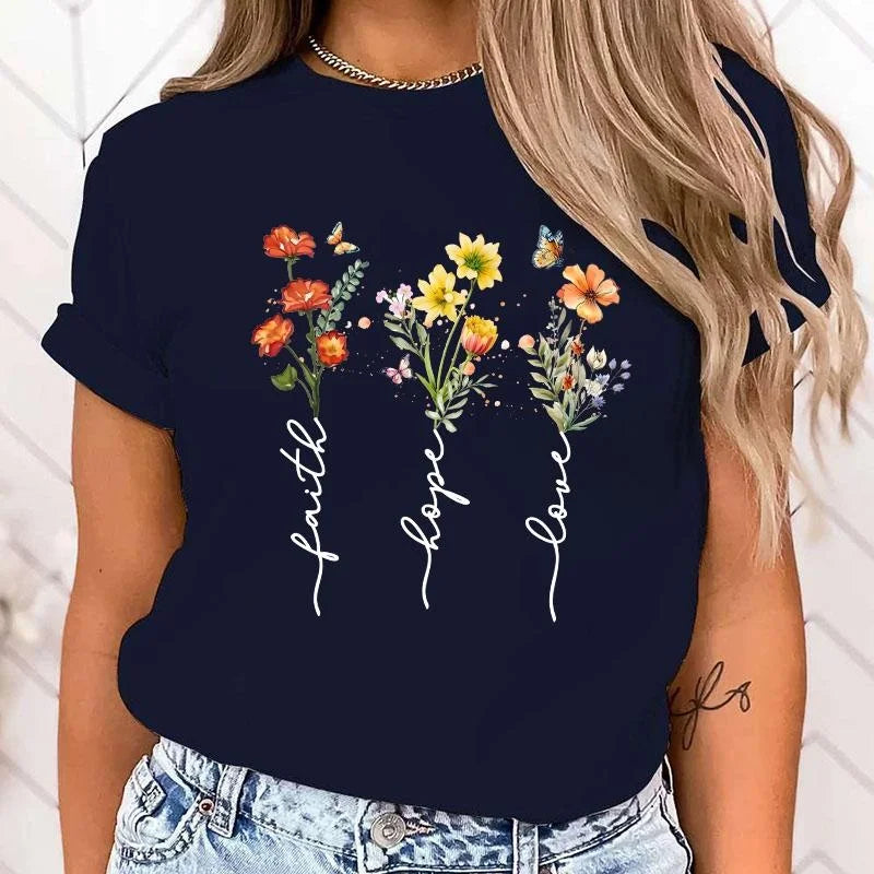 Women's Blouses T Shirt   Short Sleeve