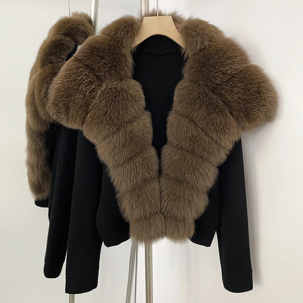 Women's Light sweater with Natural Fur
