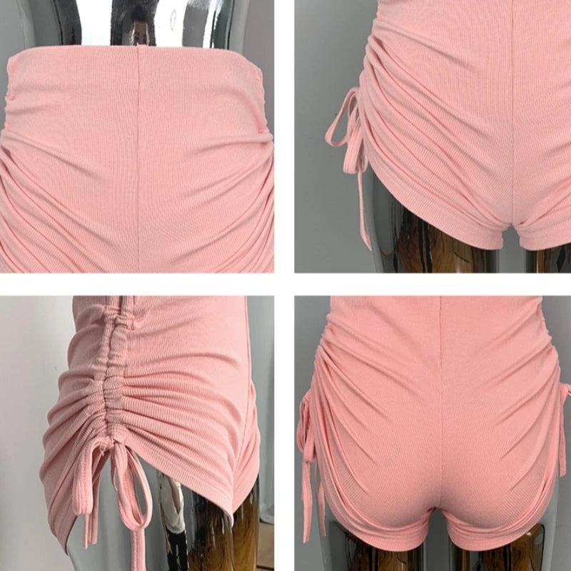 Soft Skinny High Waist Casual Femme Short Trousers