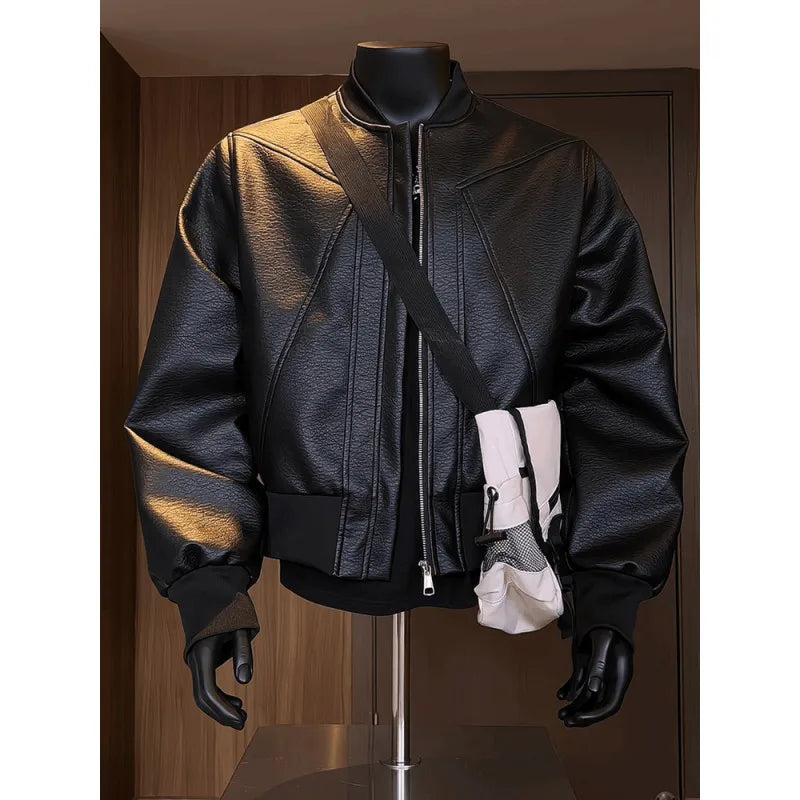 Men Coats Faux Leather Jackets