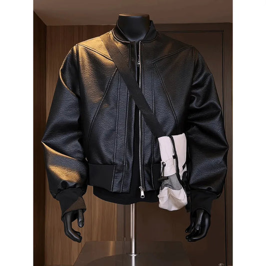 Men Coats Faux Leather Jackets