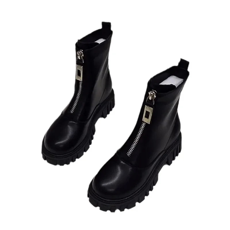 Women Boots Fashion Casual Leather Boot