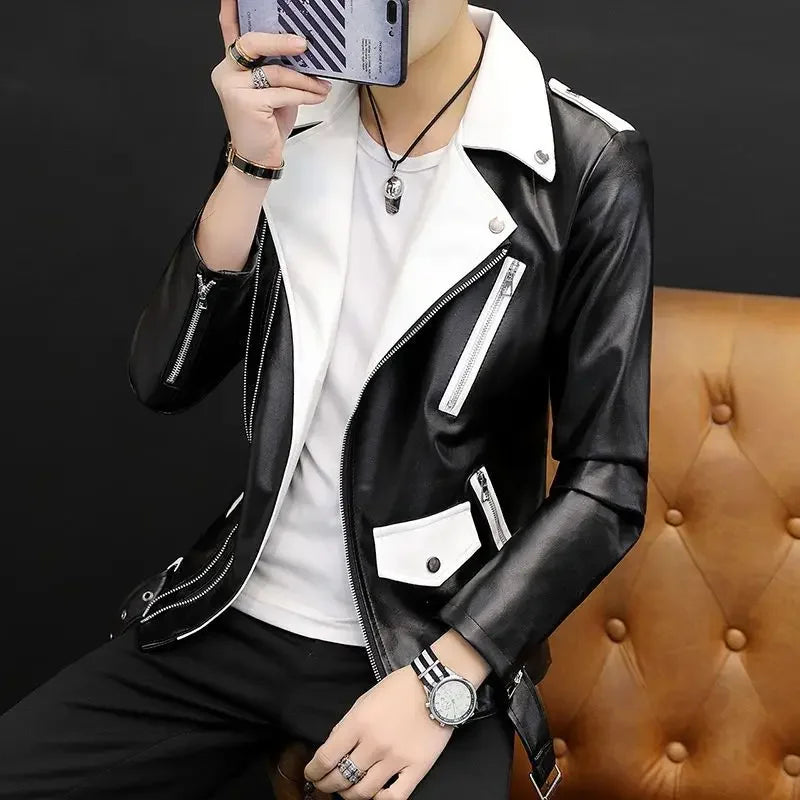 Coats Black Leather Jacket for Men