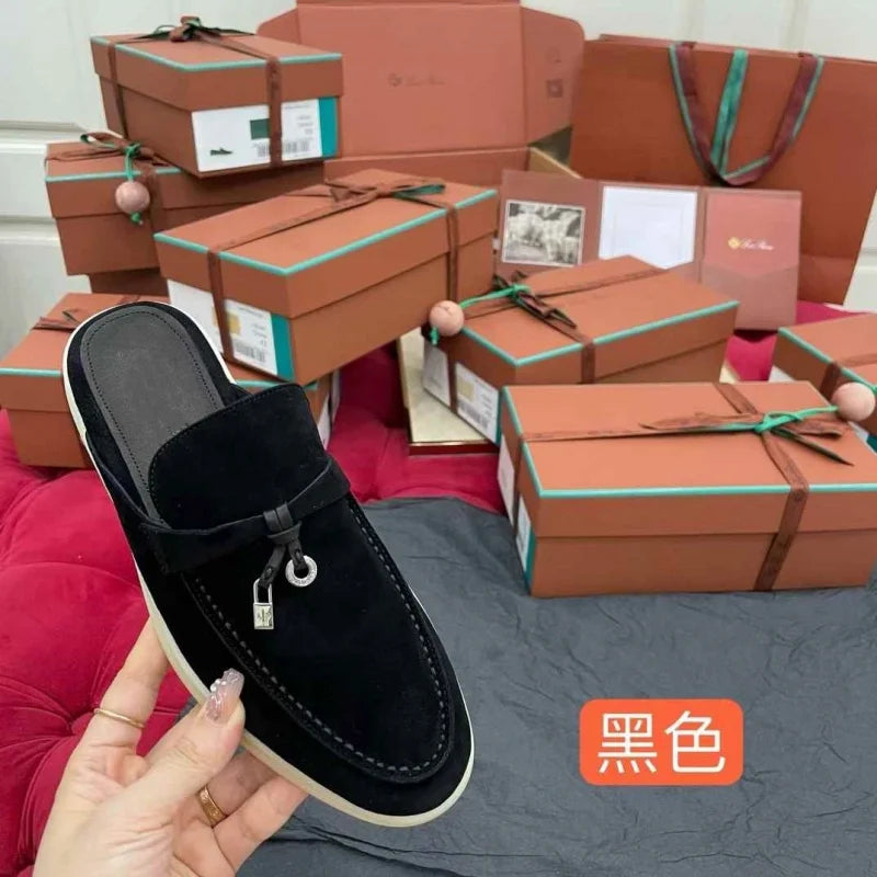 Women's loafers, backless slippers, spring moccasins