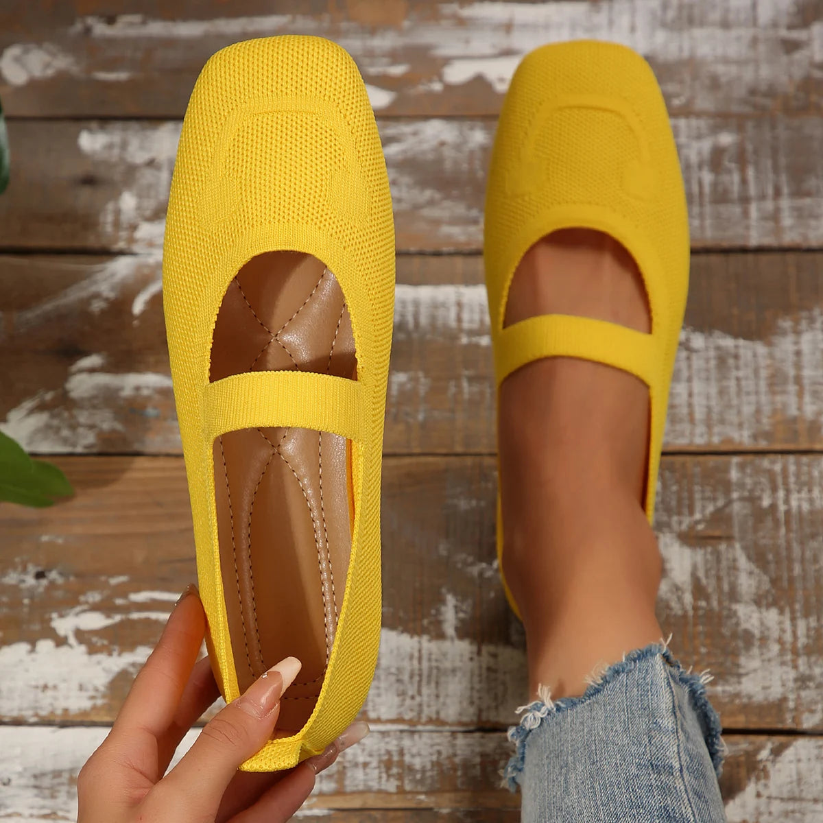 Women Flats Summer Trend Knitted Flat Shoes