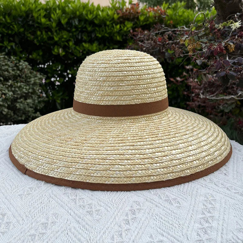 Retro Gold Braided Female Sunshade Flat Sequins Hat