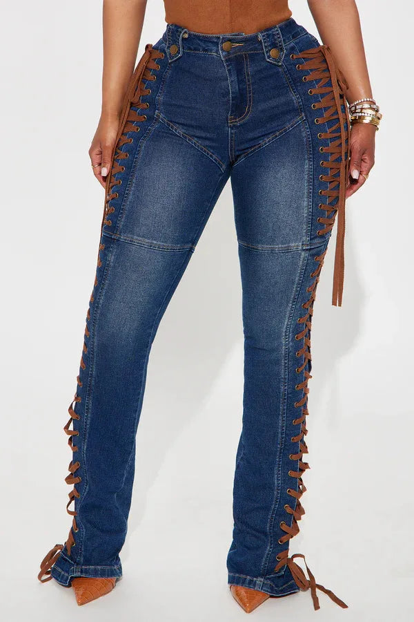 Women's Straight-leg High-waisted Jeans