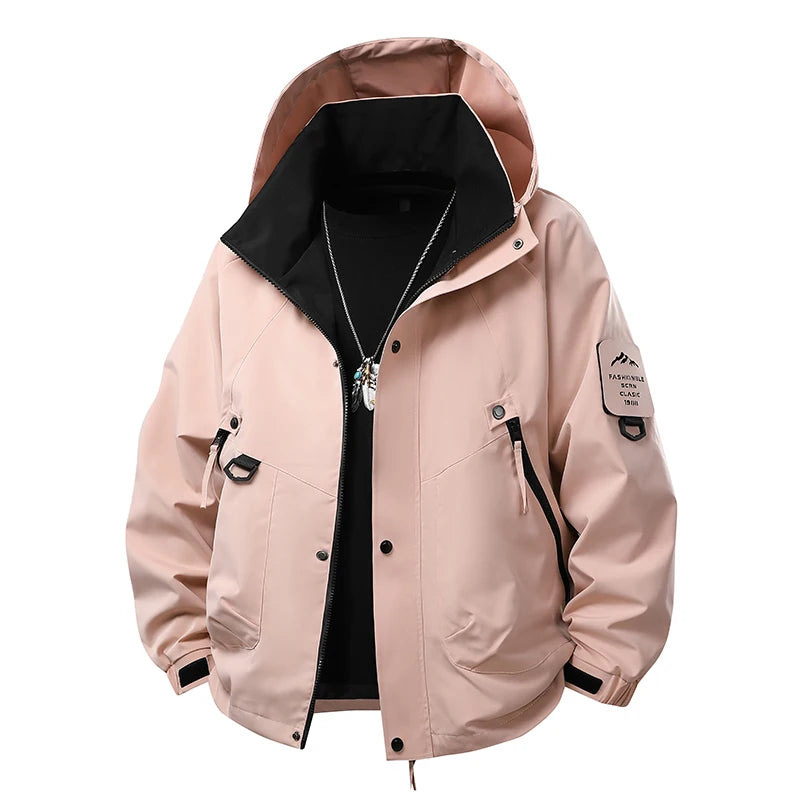 Men's Windbreaker Jacket  Casual Coat for Camping