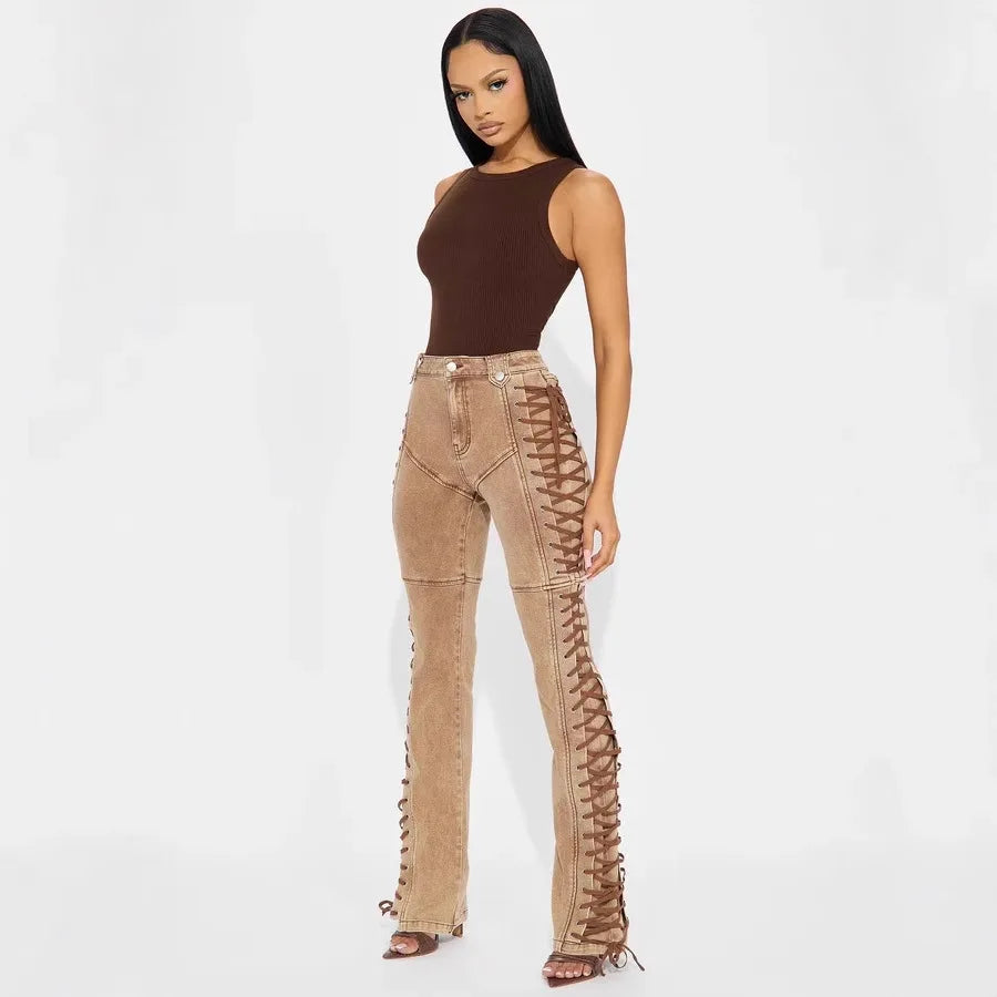 Women's Straight-leg High-waisted Jeans