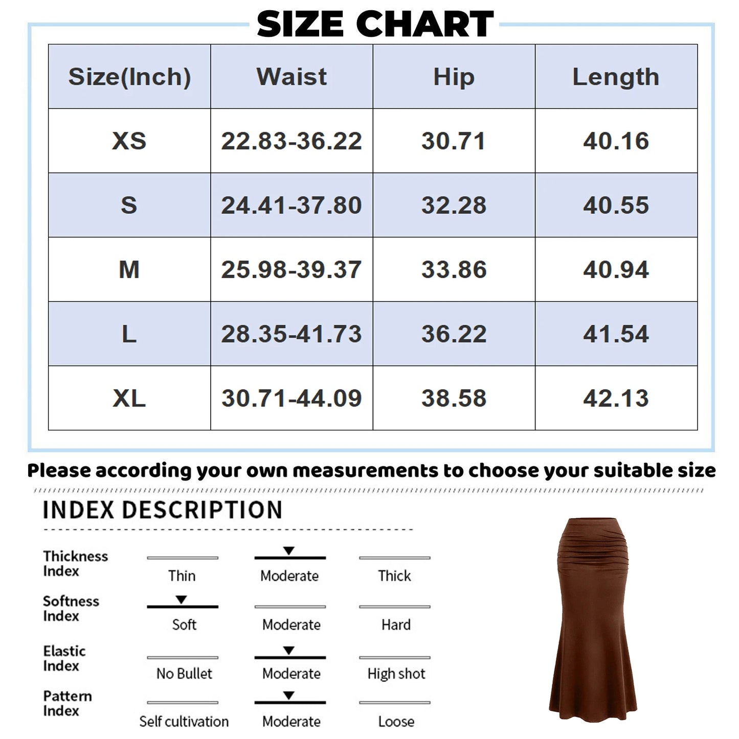 Fishtail High Waist Women's  Skirt
