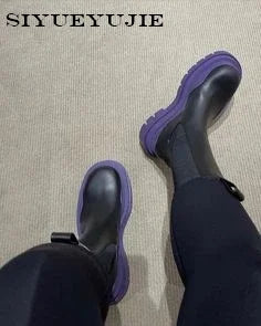 Chelsea Boots for Women Leather flat Ankle Booties