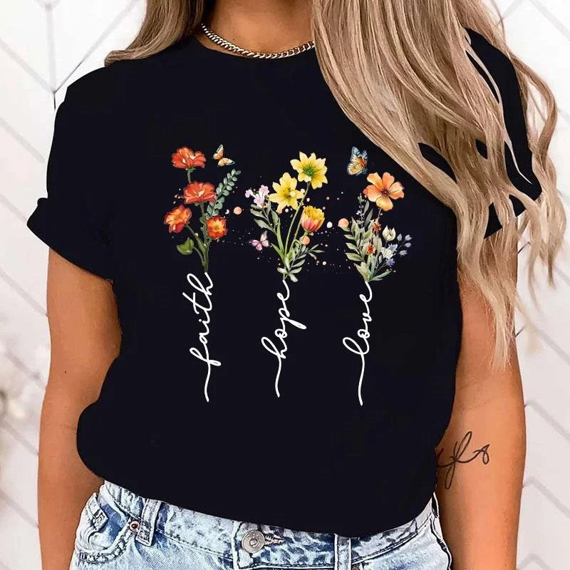 Women's Blouses T Shirt   Short Sleeve