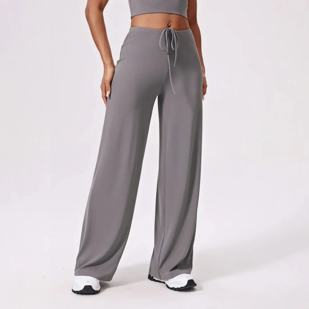 Women's Wide-leg Loose Yoga Pants High Waist Hip Lift Breathable Sports Flared Trousers