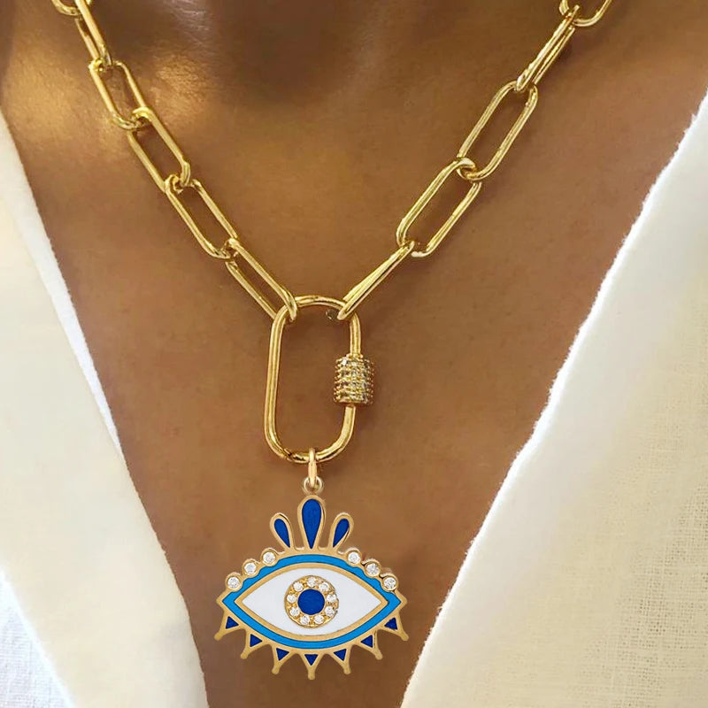 Vintage Round Charm Layered Necklace Women's Jewelry