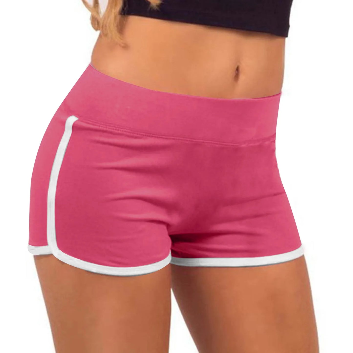 Women Mid Waist  Slim Fit High Stretchy Short