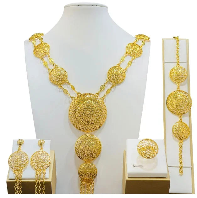 Flower Design Luxury Color Women's Jewelry Set