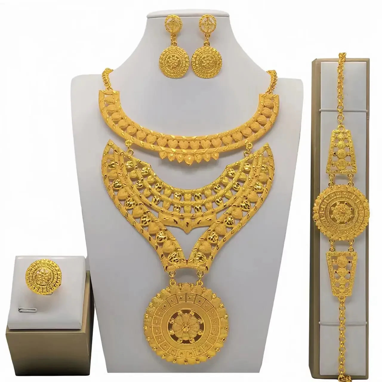 Flower Design Luxury Color Women's Jewelry Set