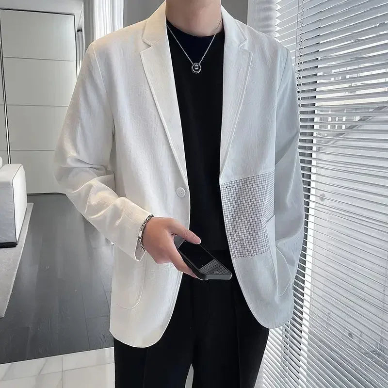 Male Coats High Quality Solid Color