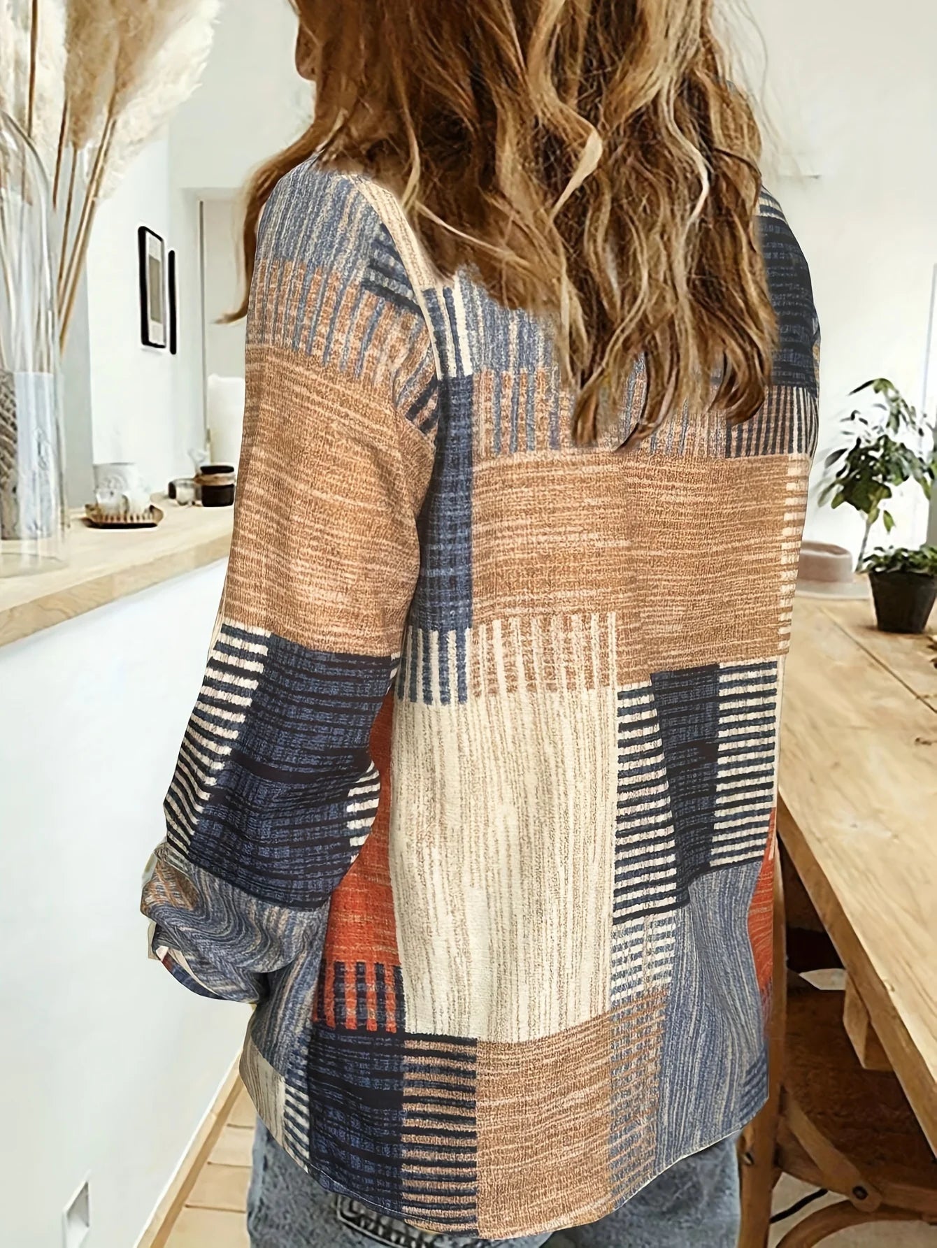 Elegant Patchwork Blouse for Women
