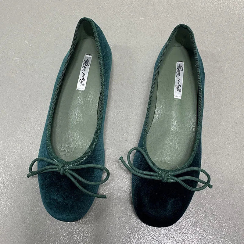 Fashion Silk Women Ballet Flats Shoes