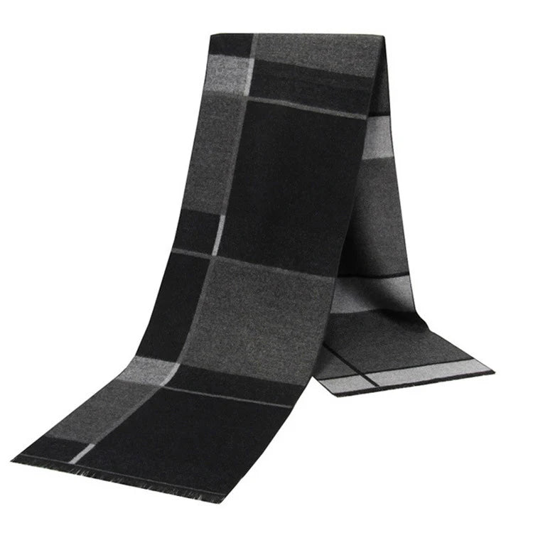 Cashmere Shawl Luxury Brand Scarf Soft Keep Warm Outdoor Grey Knit Neckerchief