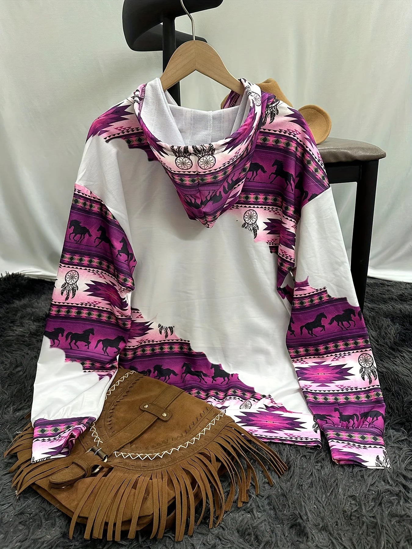 Women Hoodies  casual fashion round neck pullover hoodie